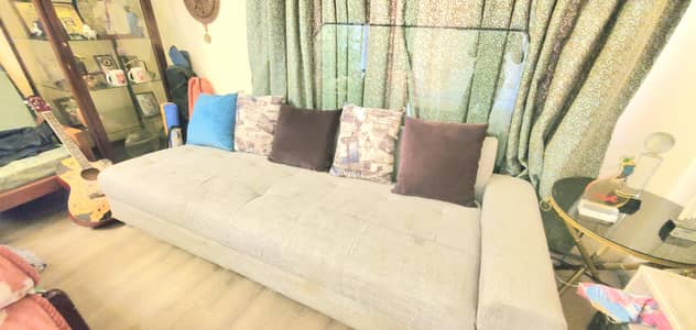 comfortable sofa and cushion