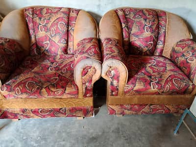 sofa set old but not used 3 end 1+1