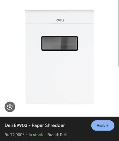 Paper shredder deli e9903 used