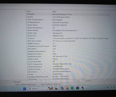 HP Elite Book 830 G8 Notebook PC Core i5 11th Gen (256 GB)