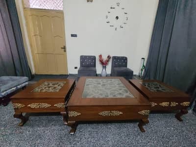 Set of three drawing room tables