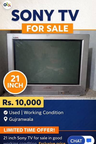 Sony 21 Inch TV for Sale – Excellent Working Condition