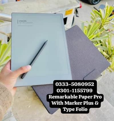ReMarkable Paper Pro / Marker Plus & Type Cover / New Condition -