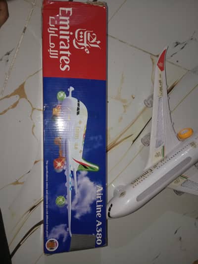 Emirates flight A380 electric battery installed.