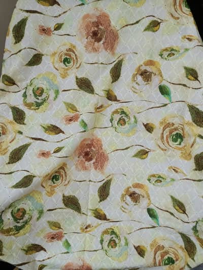 Printed lawn chikankari