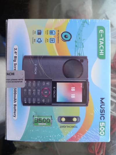 E-TACHI Music 500 | 5D Big Speaker | 3500 mAh Battery | Dual Sim