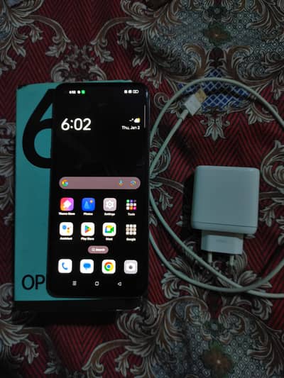 Oppo Reno 6 Dual Sim PTA Approved 12/256 Box And Original Charger