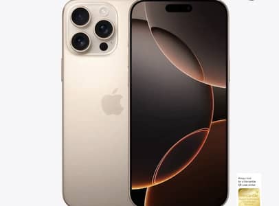 I phone 16 pro max 256 gn Pta Approved with Box