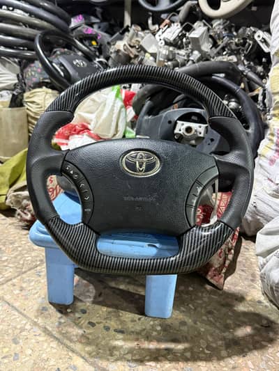 Toyota  Parado Multimedia Steering wheel carbon fiber  #Universal
