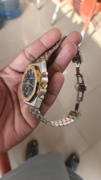 audemars piguet royal oak gold and silver contrast working chronograph