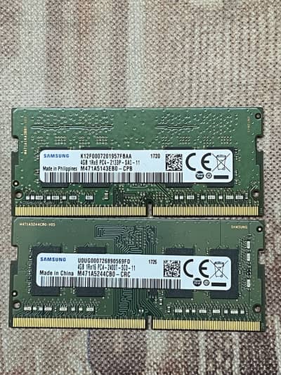 4gb * 2 DDR4 Laptop Ram for sale