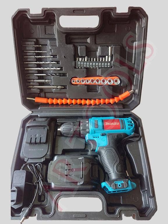 Cordless 12V Dual-Battery Drill with Accessories Set