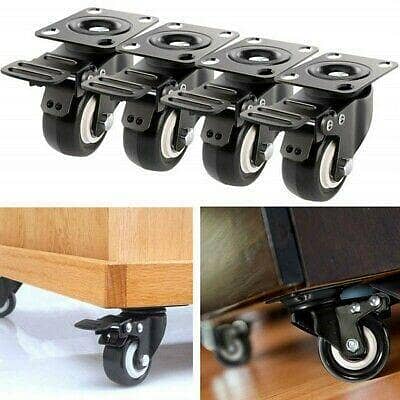 Caster Wheels Heavy Duty Set of 4 with 360° Rotation