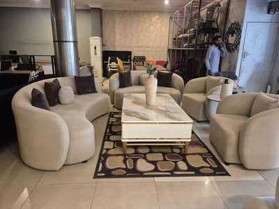 7 Seater Cloud Sofa Set with Boucle fabric