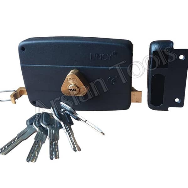 Main Gate Lock with 5 Brass Keys and Brass Cylinder
