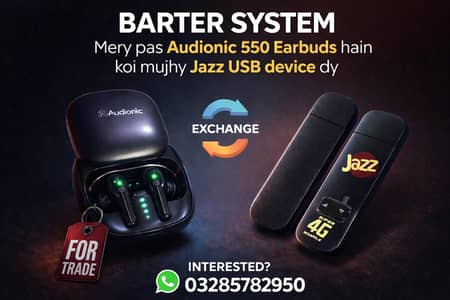 6 month used new earbuds Audionic for exchange only