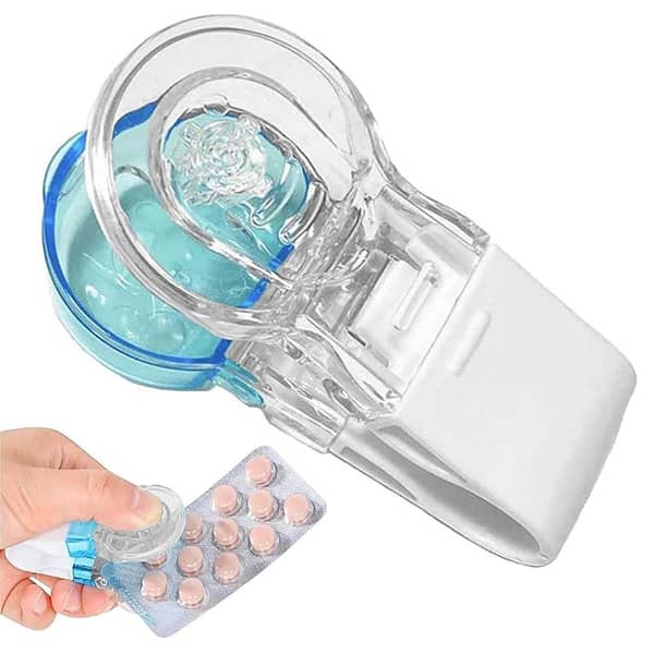 Travel-Friendly Pill Picker and Organizer, Non-Contact Remover and Tablet Dispenser with Small Pill Cutter