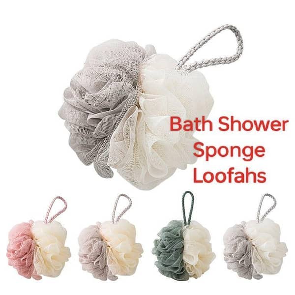 Exfoliating Mesh Shower Loofahs and Bath Sponges for Body Washing - Set of 2 or 4