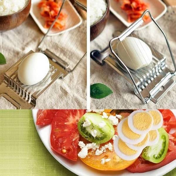 Stainless Steel Egg Slicer for Boiled Eggs, Mushrooms, and Tomatoes - Kitchen Tool