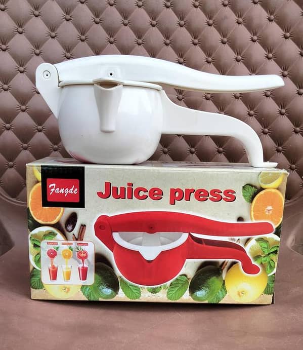 Hand Press 2-in-1 Plastic Juicer for Orange and Lemon - Fruit Juice Maker for Citrus and Pomegranate