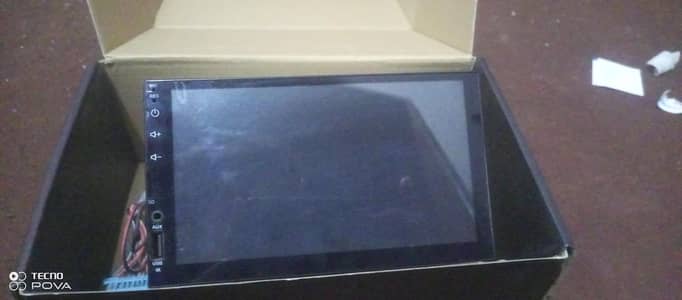 head unit or media player with a touchscreen display and a wiring