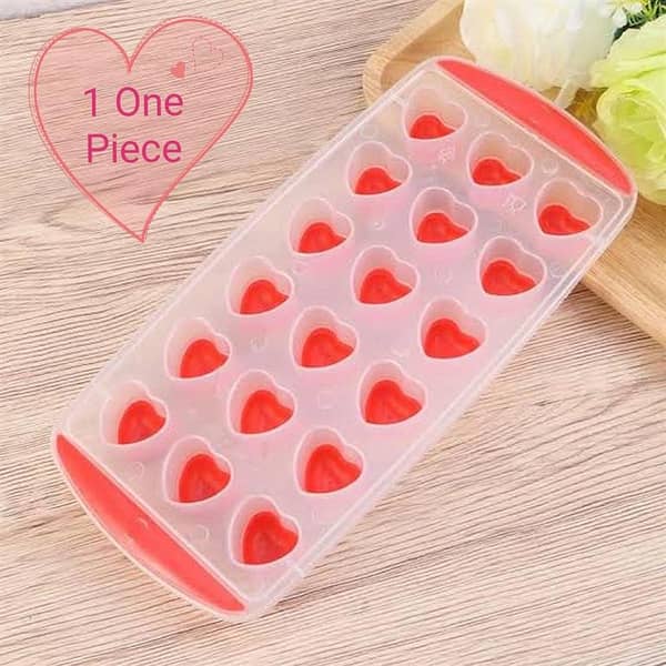 Silicone Ice Cube Tray with Easy Pop-Out Base for Round and Heart-Shaped Ice Cubes - Ideal for Drinks, Freezer, and Jelly Molds