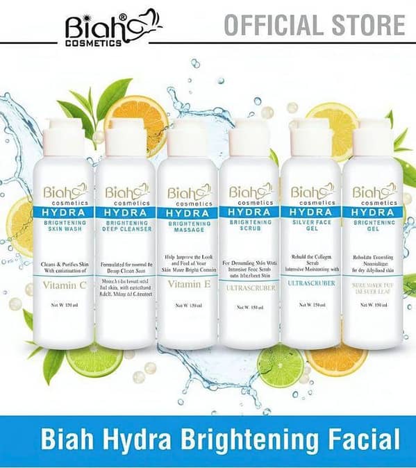 Biah Hydra Brightening Facial Kit – 6 Steps Complete Treatment – 150ml Each