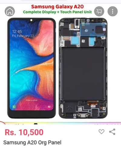 Samsung A20 Original panel Avaliable