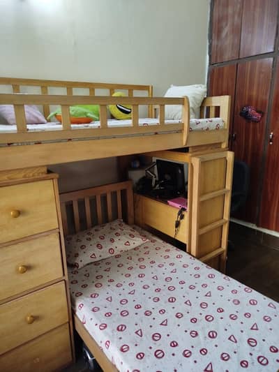 Imported Bunk Beds with Study table / racks & drawers