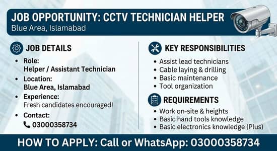 CCTV Technician Helper