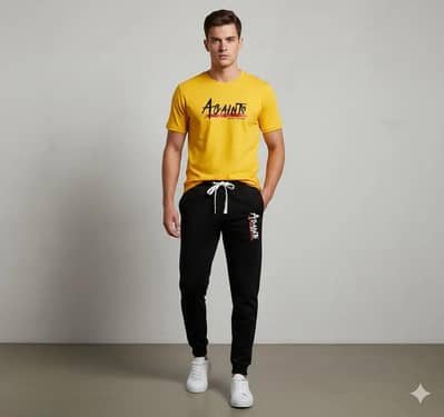 2pc man's polyester printed tracksuit cash on delivery