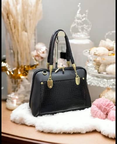Stylish Black Handbag for Women | With Shoulder Strap | Like New