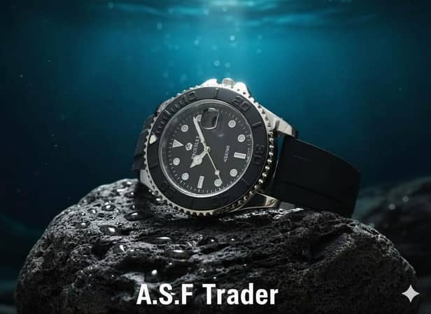 Luxury Black & Rose Gold Men’s Watch  Stylish Men’s Wrist Watch | Black & Gold  Premium Men Watch – Black Dial Rose Gold  Elegant Men’s Watch | Luxury Look.