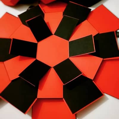 Hexagon handmade explosion box 5 Layers