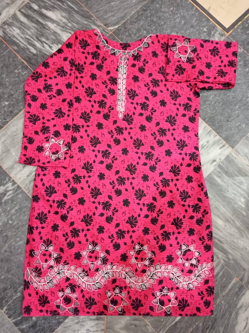 کٹ ورک کاٹن ٹو پیس 1