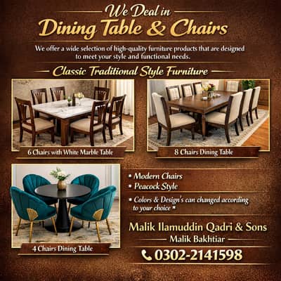 6 seater dining table/UV top table/metal steel chair/luxury dining set