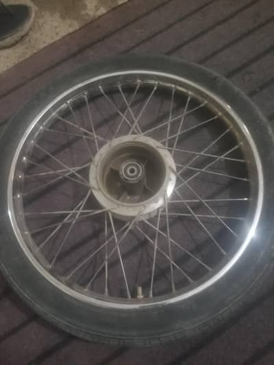 honda 70cc bike front tyre with rim & hub