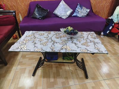 5 seater sofa with table n cushions