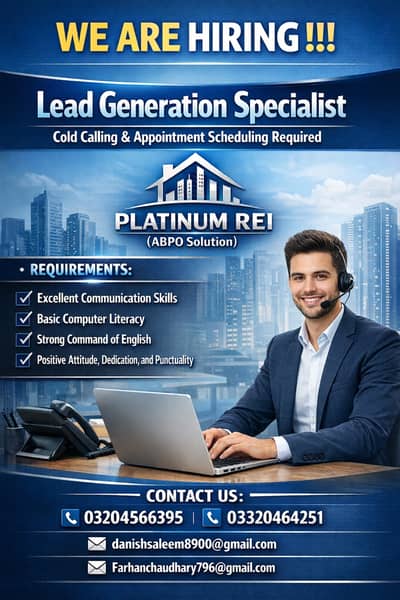 Calling Agents Required || Sales Jobs || Male Jobs || Jobs in Lahore