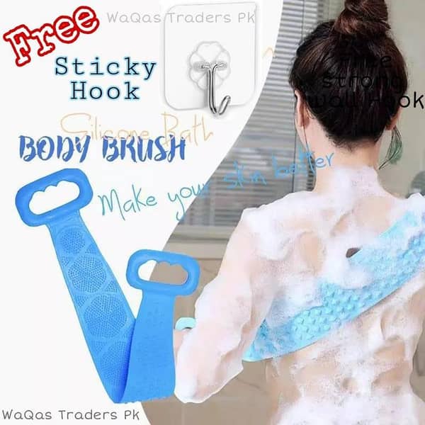 High-Quality Silicone Bath Brush for Exfoliation and Back Cleaning