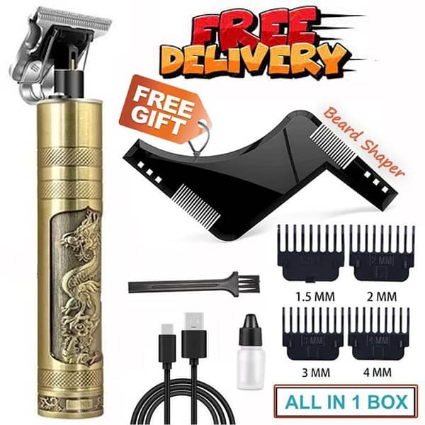 Rechargeable T9 Beard Trimmer: Hair Clipper & Professional Hair Grooming