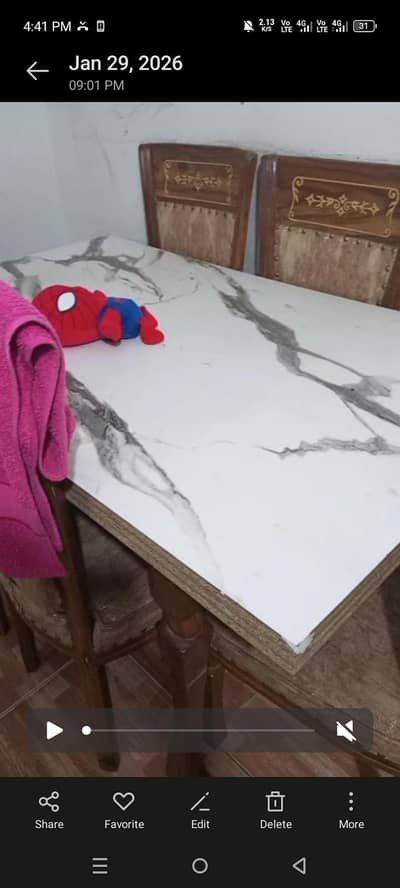 6 chairs with dining table