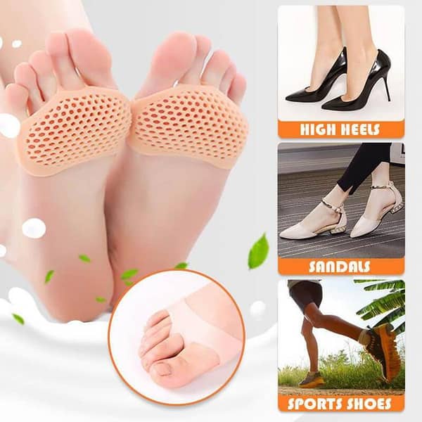 1 Pair (2PCS) Silicone Honeycomb Foot Pads Forefoot Insole Shoes High Heel Soft Insert Non-slip Feet Protection Ladies Pain Relief Foot Care