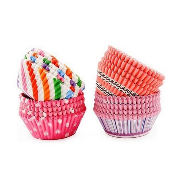 100 Pcs Cupcake Muffin Paper Liner Baking Cups - Multicolor