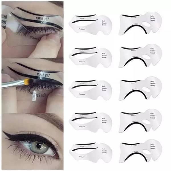 6 Pcs Stencils for Cat Eye Liner and Smoky Eye Looks