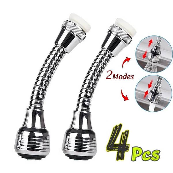 Kitchen Faucet Water-Saving High-Pressure Nozzle with Adapter for Sink, Shower, and Swivel Use