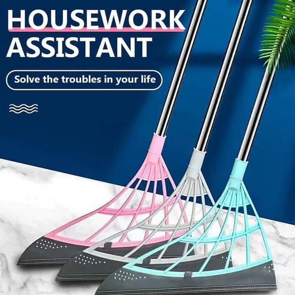 Magic Wiper Broom Wipe Squeeze Silicone Mop For Wash Floor Clean Tools Windows Scraper Pet Hair Non-Stick Sweeping Quick Dry