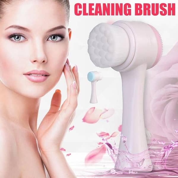 2 In 1 Face Cleansing Brush Silicone Double-Sided Facial Deep Cleaning Pore Cleaner Massage Skin Care Cleanser Blackhead Removal