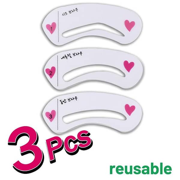 Reusable Stencil Kit for Cat Eyeliner, Smoky Eyes, and Eyebrow Styles – Grooming Template