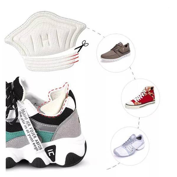 1 pair (2 pcs) Insoles for Sport Shoes – Patch High Heel Pad Insoles with Adjustable Size and Adhesive Heel Pads